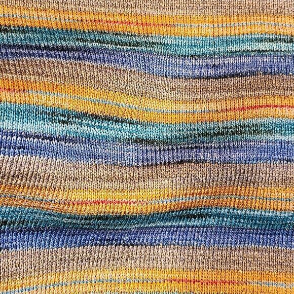 Vintage Etcetera Satin Zipper Front Detail, Rainbow & Metallic Pattern | M - Picture 4 of 8